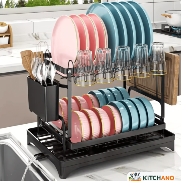 Dish Drying Rack, 2 Tier Large for Kitchen